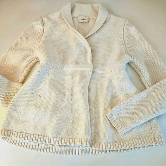 Ba&sh Ivory Cardigan Empire Waist Sweater size 2 - Picture 8 of 12